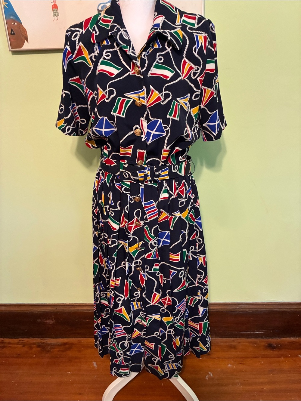 Vintage Talbots nautical theme dress, size 10